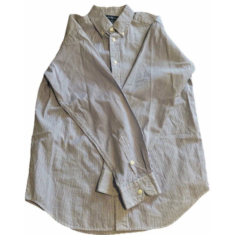ralph lauren striped button down